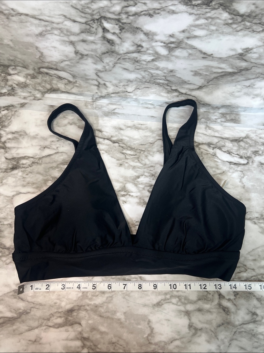 aerie Black Wireless Bralette Bikini Top
